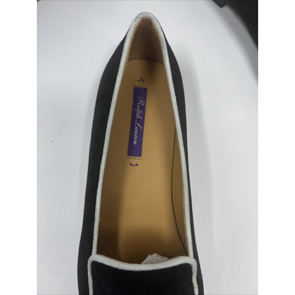 Polo Ralph Lauren Purple Label Black White Tassel Loafer Dress Shoes 37 B 6 1/2 - Picture 7 of 15